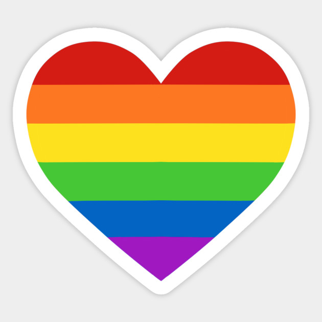 Rainbow Heart - Pride - Sticker | TeePublic